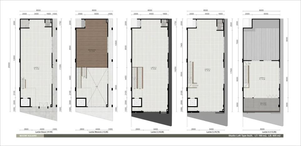 Maxim Square Tipe Studio Loft 8x20 Sudut at Paramount Land Gading Serpong